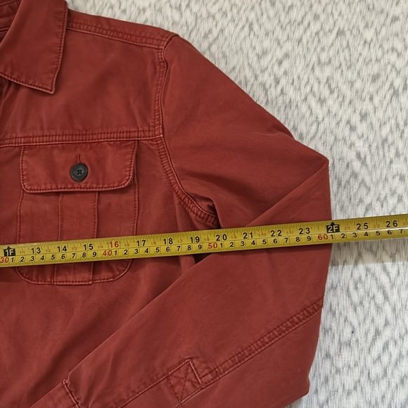 Free People Women’s Cropped Chore Jacket Copper Auburn Color Sz small - Picture 5 of 12